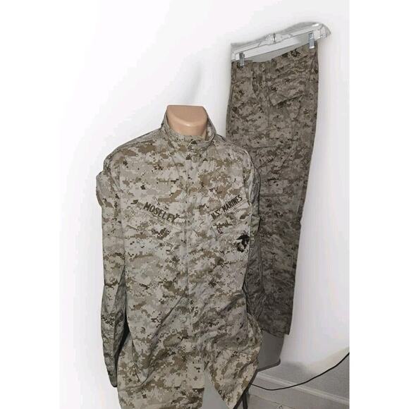 Dessert Marpat Set Med Long Marine Corps Digital Camo Military Shirt & Pants - Picture 1 of 15